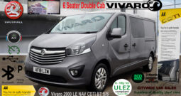 2018/18 Vauxhall Vivaro 2.9t 1.6CDTi BiTurbo 125 ecoTEC H1 Ltd Ed Nv 6 Seater D/Cab