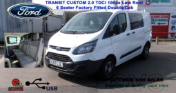 2017/17 Ford Transit Custom 2.0 TDCi 105ps Low Roof 6 Seater Factory Fitted D/Cab