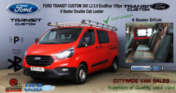 2021/70 Ford Transit Custom 2.0 EcoBlue 105ps Low Roof 6 Seater Double Cab Leader Van